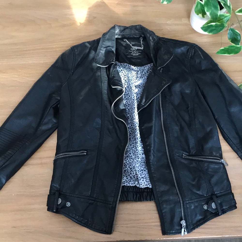 Zara Leather Jacket Sz M